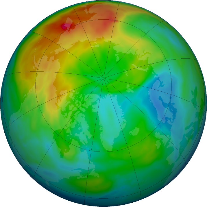 Arctic ozone map for 19 December 2020
